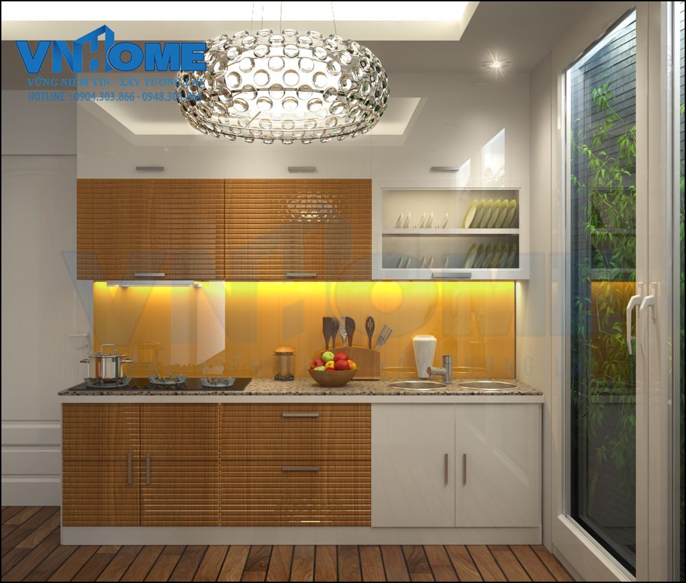 mẫu nhà bếp của căn biệt thự hiện đại