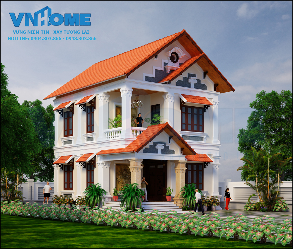 thiết kế biệt thự tân cổ điển 2 tầng tại Hải Phòng thiết kế biệt thự tân cổ điển 2 tầng tại Hải Phòng