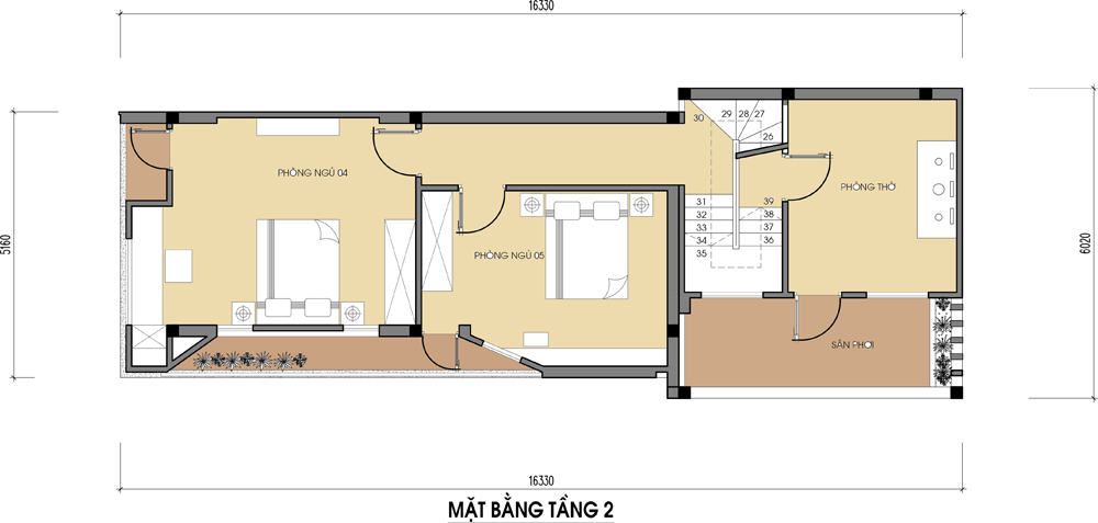mặt bằng tầng 2 mặt bằng tầng 2