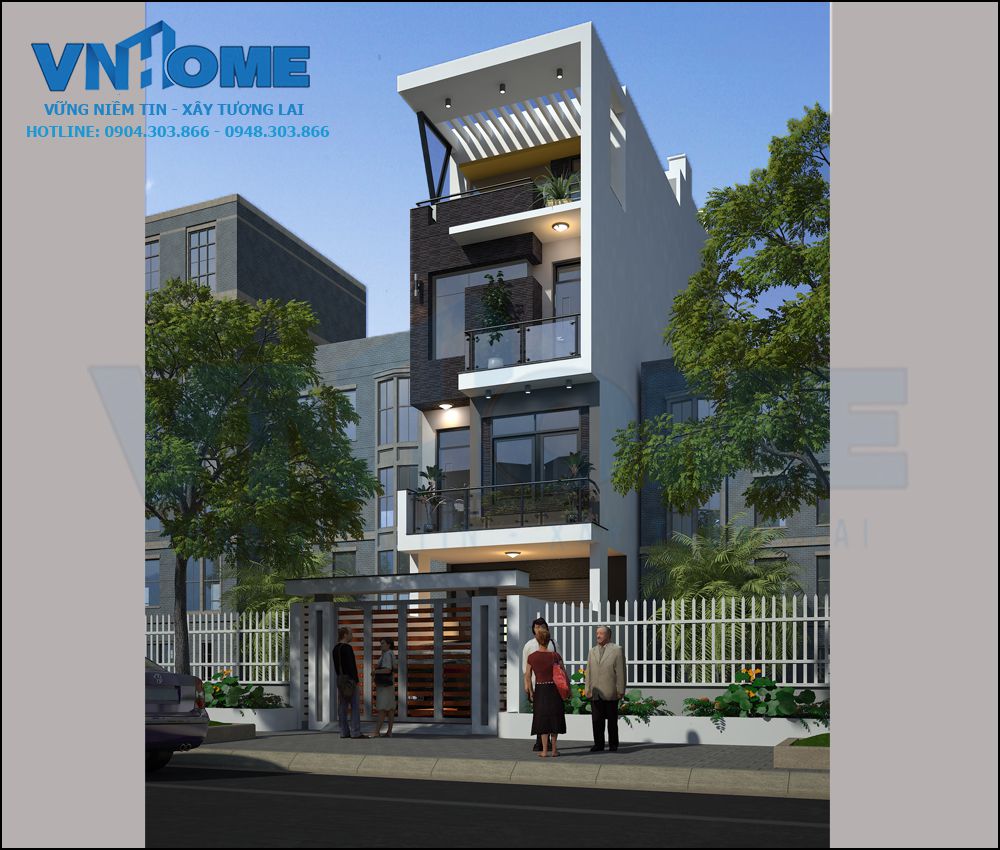 thiết kế nhà lô hiện đại