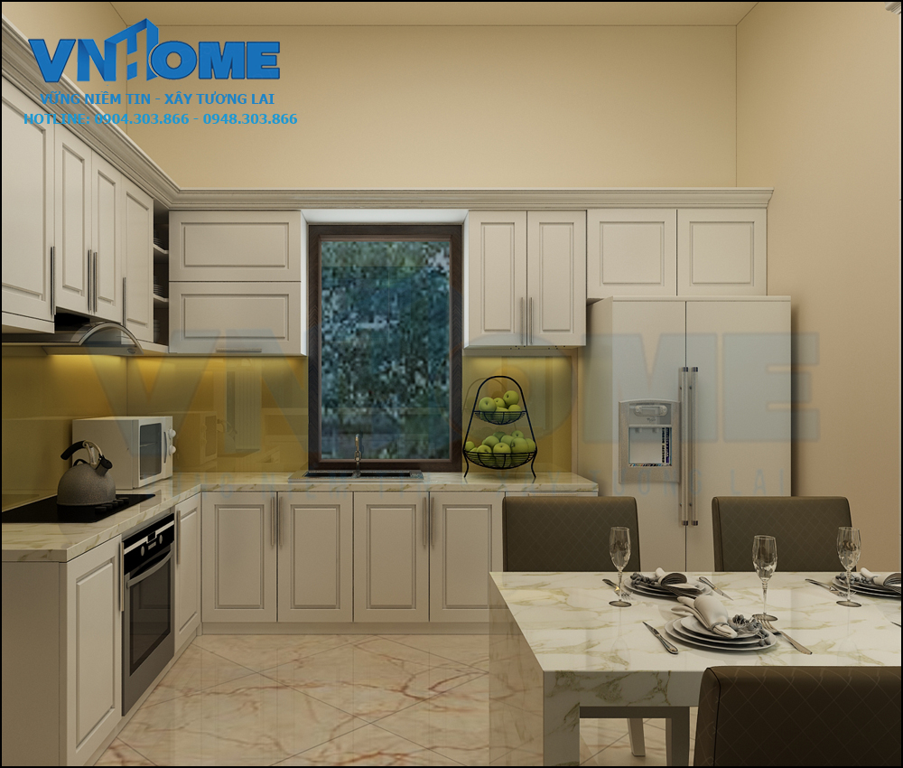 thiết kế nội thất biệt thự hiện đại 4 tầng tại Hải Phòng